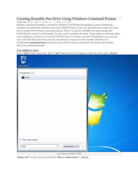 Pdf Creating Bootable Pen Drive Using Windows Command Prompt