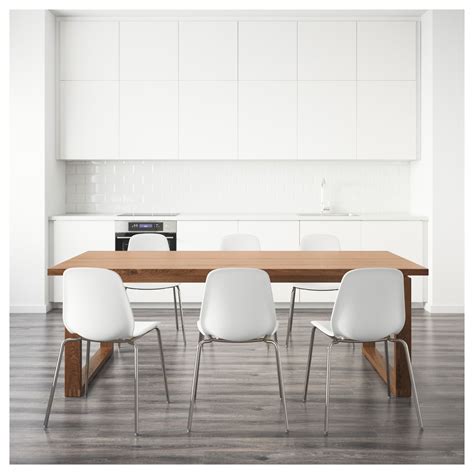 Playing games, helping with homework or just lingering after a meal, they're where you share good times with family and friends. IKEA - MÖRBYLÅNGA / LEIFARNE Table and 6 chairs brown ...