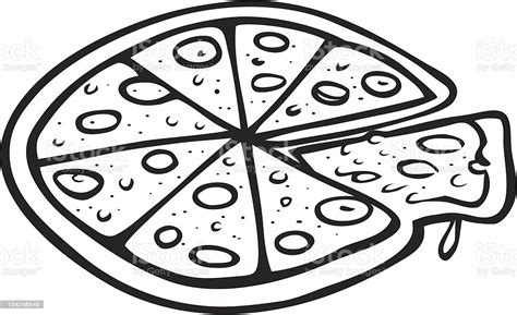 If not, maybe they just need a little color. Pizza Outline Stock Illustration - Download Image Now - iStock
