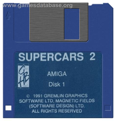 Super Cars 2 Commodore Amiga Artwork Disc