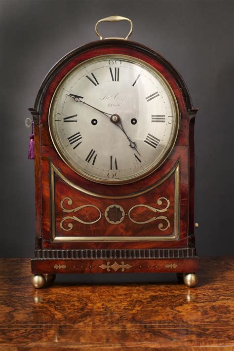 Regency Mahogany English Fusee Bracket Clock Joseph Cross Bada