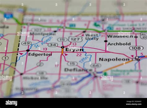 Bryan Ohio Usa Shown On A Geography Map Or Road Map Stock Photo Alamy