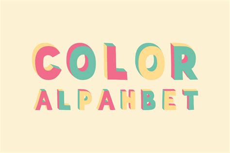 Vector Alphabet Color Lettering Color Vector Tattoo Lettering