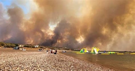 Thousands Forced To Flee As Wildfire Rages On Greek Island Of Rhodes