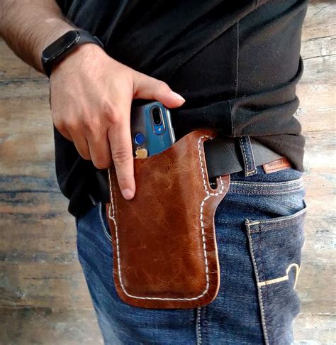 Leather Cell Phone Holster Sheath With Belt Loops For Etsy