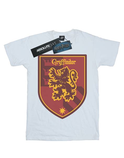 Harry Potter Mens Gryffindor Crest Flat T Shirt Ebay