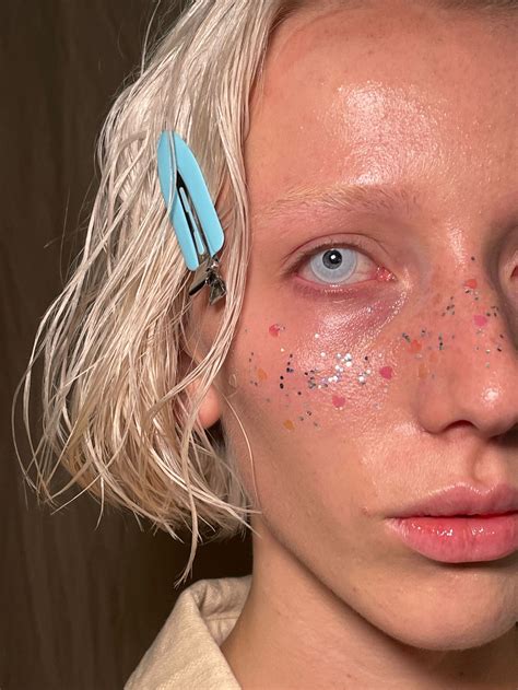 Cphfw Beauty Edgy Imperfections And A Smattering Of Faux Freckles Was The Beauty Look At Di