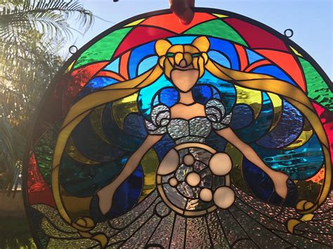 Awesome Sailor Moon Leaded Stained Glass Window
