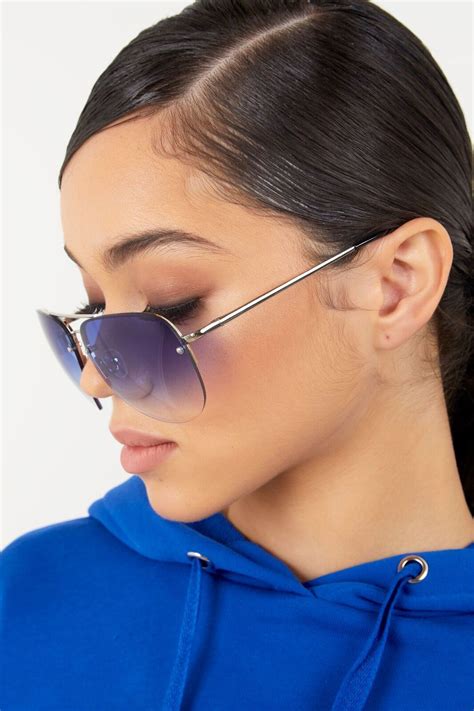 Tinted Aviators Blue Sunglasses Features Blue Aviator Sunglasses