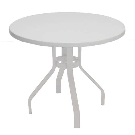 Complete your lawn, deck or front porch with stylish discount patio furniture and accessories. Marco Island 36 in. White Round Commercial Fiberglass ...