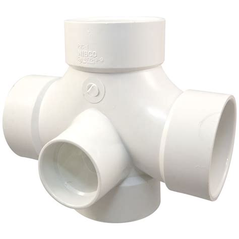 4835 9 9 Double Sanitary Tee With Two 90° Inlets Hub Pvc Dwv On Nibco