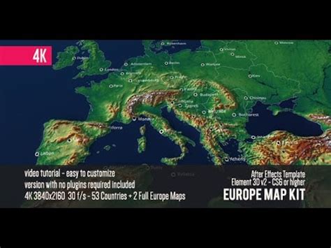 Download easy to customize after effects templates today. Europe Map Kit | After Effects template - YouTube