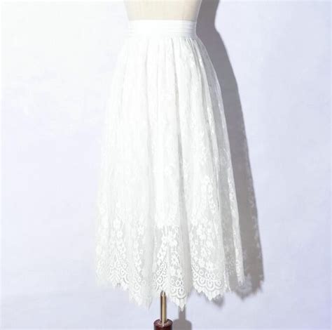 White Lace Skirts Womens Long Skirt Long White Lace Skirt Womens