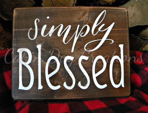 Simply Blessed Wood Plaque Sign Wall Hanging Blessed Wall Etsy