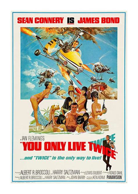 James Bond 007 You Only Live Twice Movie Poster Available At 45x32cm