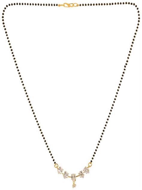 Buy Efulgenz American Diamond Mangalsutra Pendant With Chain For Women