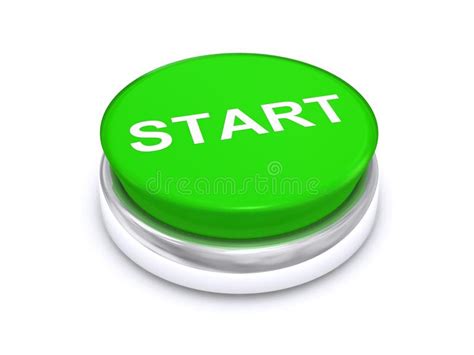 Green Start Button stock illustration. Illustration of control - 16840933