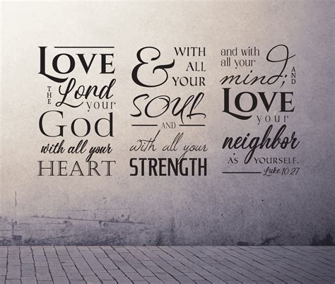 Vinyl Wall Art Decal Luke 1027 Love The Lord Your Etsy Ireland