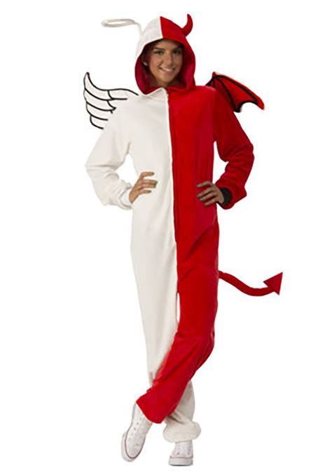 Adult Angel Devil Jumpsuit Costume Onesie Costume