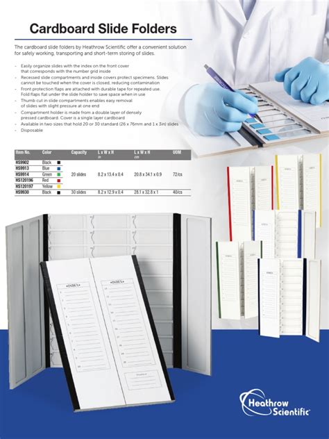 Heathrow Scientificmicroscopy Suppliescardboard Slide Folders Pdf