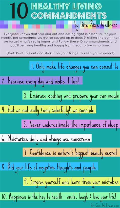 10 Healthy Living Commandments get a head start with steps ...