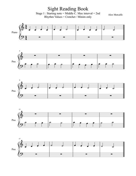 Sight Reading Book Sheet Music For Piano Download Free In Pdf Or Midi