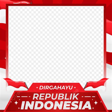 Gambar Twibbon Kemerdekaan Dirgahayu Republik Indonesia Vektor Bingkai