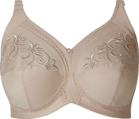 marks and spencer women s embroidered total support non wired full cup bra almond 42dd