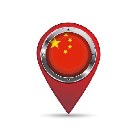 Premium Vector 3d Pin Icon With China Flag Inside Vector Image