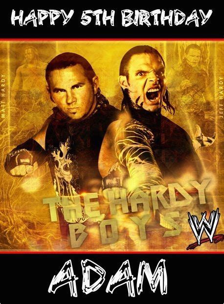 Wwe Wrestling Birthday Cards Wwe Wrestling Hardy Boys Personalised