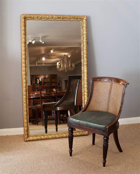 Antique Full Length Gilt Mirror Floor Standing Antique Mirror French