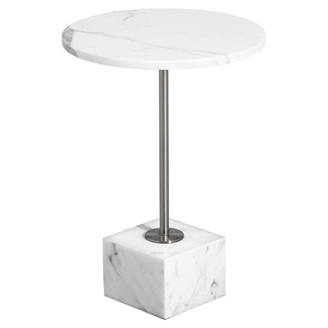 Shop round marble end tables from article and bring effortless style to your home with our beautiful mid century modern furniture and decor. Interlude Rian Modern Classic Round White Marble End Table ...