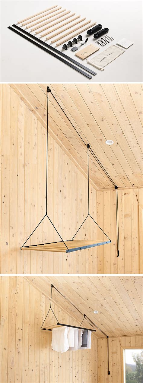 Clothes hanging in balconies take away from the aesthetic element of your house. This Hanging Clothes Drying Rack Can Be Raised And Lowered ...