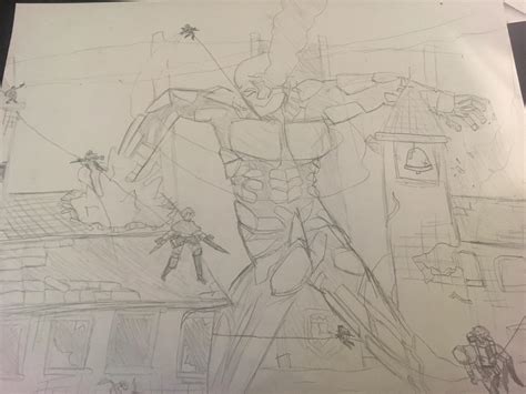 My first attempt at an attack on titan drawing. I don’t really have a