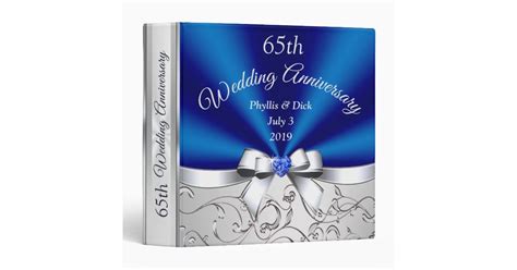 65 Year Wedding Anniversary Photo Album Binder | Zazzle