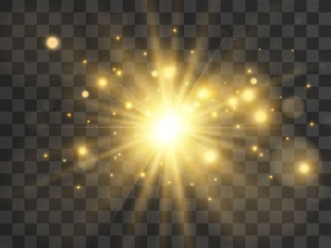 Brillante hermosa estrella ilustración de un efecto de luz sobre un