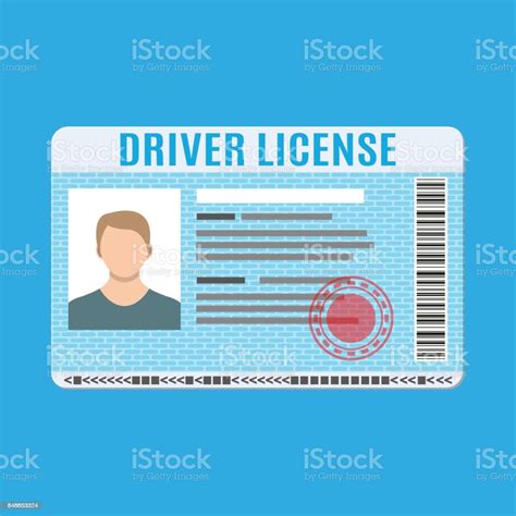 Car Driver License Identification Card With Photo Stock Illustration - Download Image Now - iStock