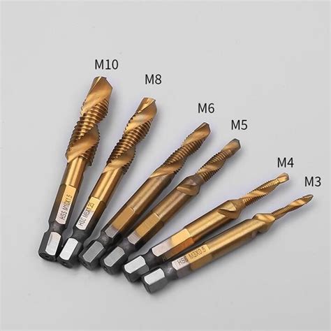 6pcs M3 M10 Combination Thread Tap Drill Bits Set—to Save Your Time And