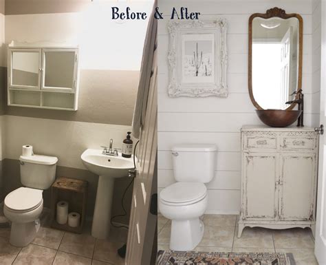 Before And After Powder Room Renovation With Myvintageporch Sinkology