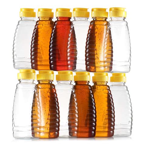 Empty Plastic Honey Bottles Clear Plastic Honey Jars Pet Food Grade