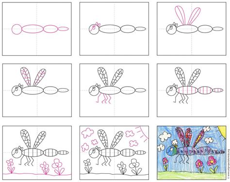 How to Draw a Dragonfly · Art Projects for Kids