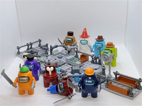 Among Us Game Custom Toy Figurines Set Of 8 Upgraded Etsy