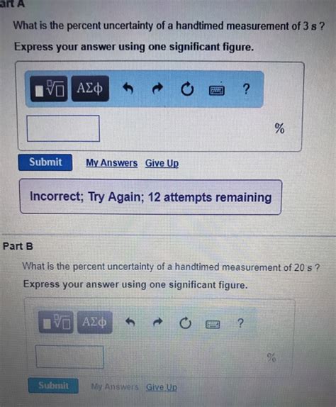 We did not find results for: Solved: Art A What Is The Percent Uncertainty Of A Handtim... | Chegg.com