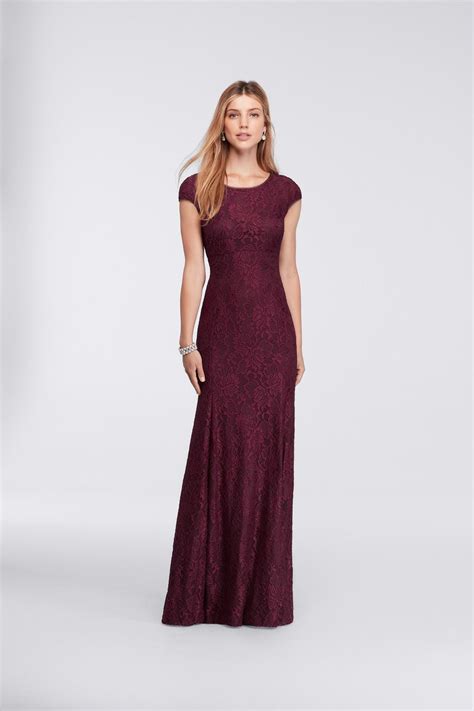 Bridesmaids, you've been there since they said 'yes', and now it's time to stand by the bride in a style that suits you with our edit of bridesmaid dresses. Long Sheath Cap-Sleeve Lace Burgundy Mother Of The Bride ...