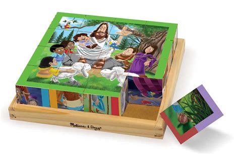 Bible Scenes Cube Puzzle Wooden Jigsaw Puzzle