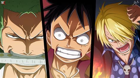 Luffy 4k wallpapers and background images. One Piece Luffy Zoro Sanji Wallpaper - Anime Wallpaper HD