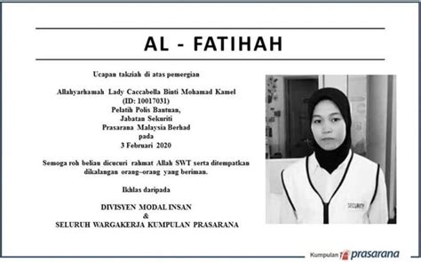 100 Ucapan Takziah Kematian Untuk Perempuan