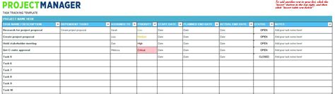 Project Management Task Tracking Template Db Excel Com Riset