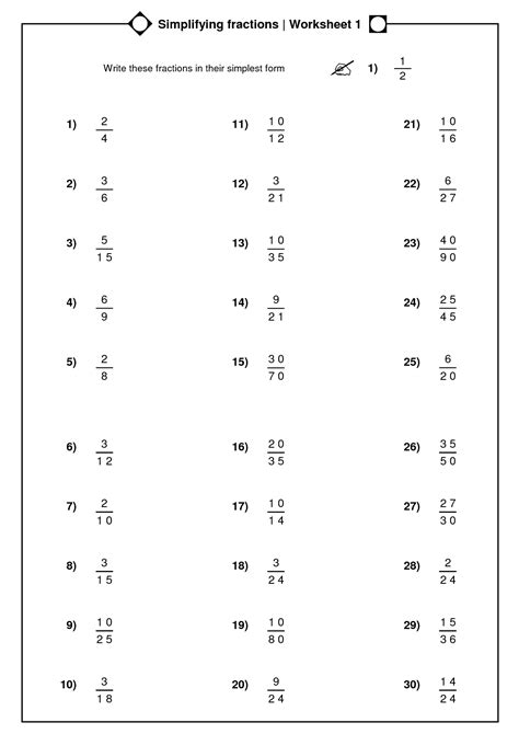 This allows you to make an unlimited number of printable math worksheets to your specifications instantly. Simplifying Fractions Worksheet Answers - fractions ...