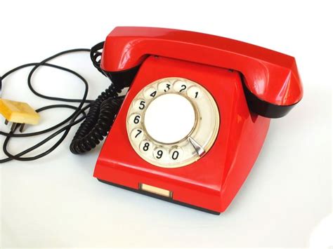 Vintage Russian Dial Rotary Telephone 80s Red Vintage Soviet Etsy